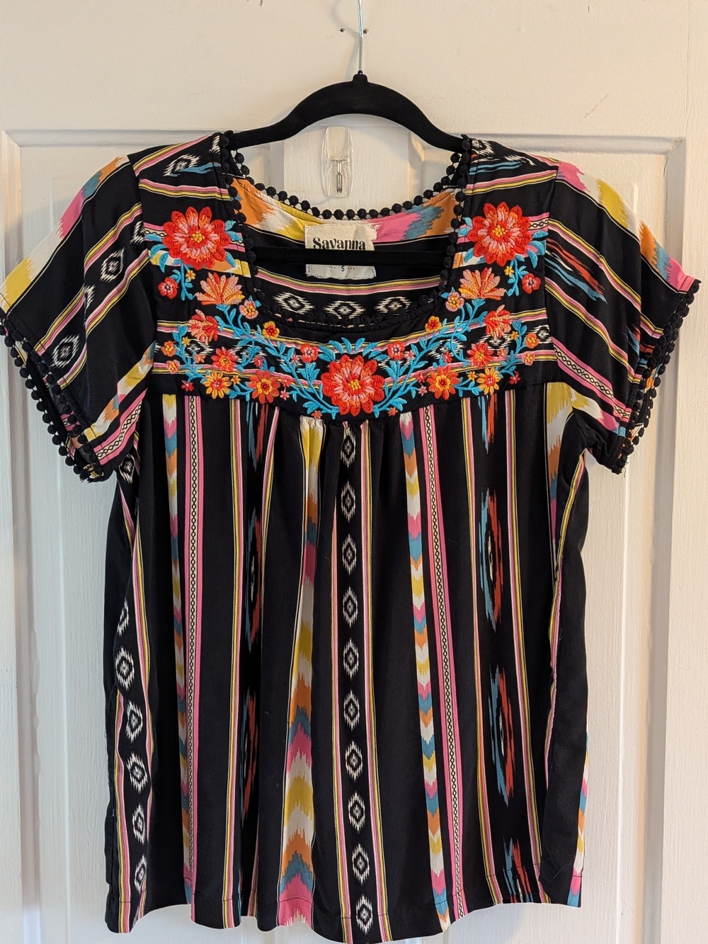 Savanna Jane Embroidered Aztec Top